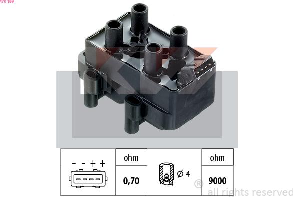 KW 470 189 - Bobina d'accensione autozon.pro