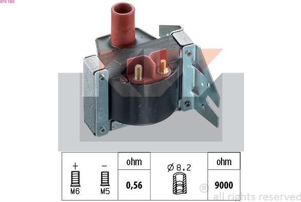 KW 470 180 - Bobina d'accensione autozon.pro