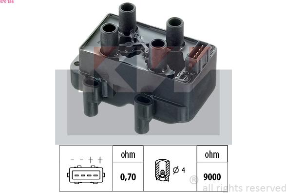 KW 470 188 - Bobina d'accensione autozon.pro