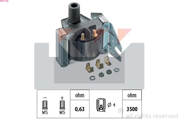 KW 470 125 - Bobina d'accensione autozon.pro