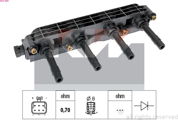 KW 470 399 - Bobina d'accensione autozon.pro