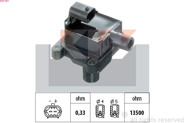 KW 470 397 - Bobina d'accensione autozon.pro