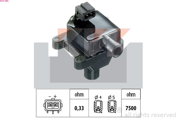 KW 470 386 - Bobina d'accensione autozon.pro