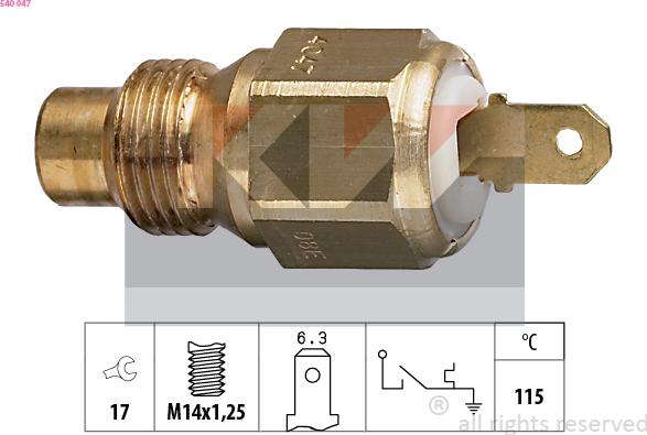 KW 540 047 - Sensore, Temperatura refrigerante autozon.pro