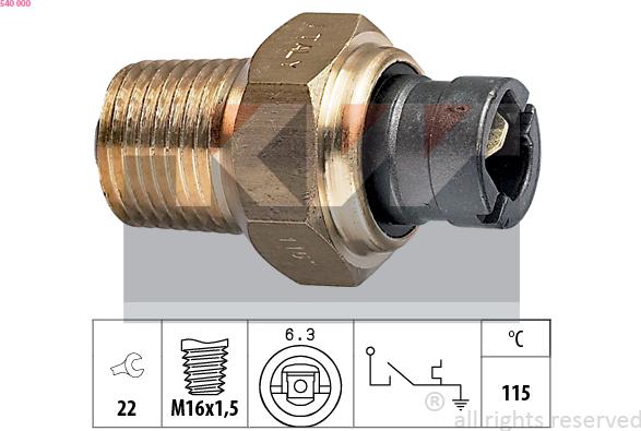 KW 540 000 - Sensore, Temperatura refrigerante autozon.pro