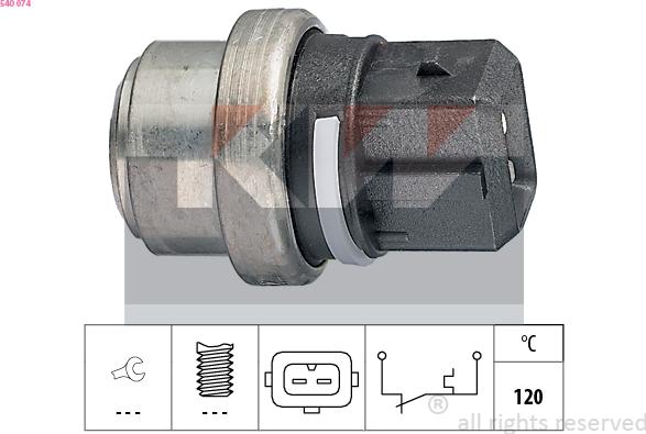 KW 540 074 - Sensore, Temperatura refrigerante autozon.pro