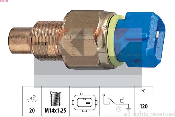 KW 540 131 - Sensore, Temperatura refrigerante autozon.pro