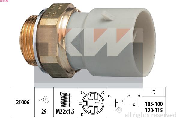 KW 550 649 - Termocontatto, Ventola radiatore autozon.pro