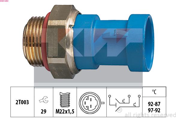 KW 550 643 - Termocontatto, Ventola radiatore autozon.pro