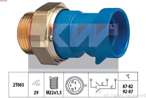 KW 550 642 - Termocontatto, Ventola radiatore autozon.pro