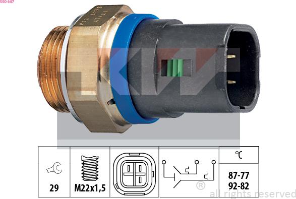 KW 550 647 - Termocontatto, Ventola radiatore autozon.pro