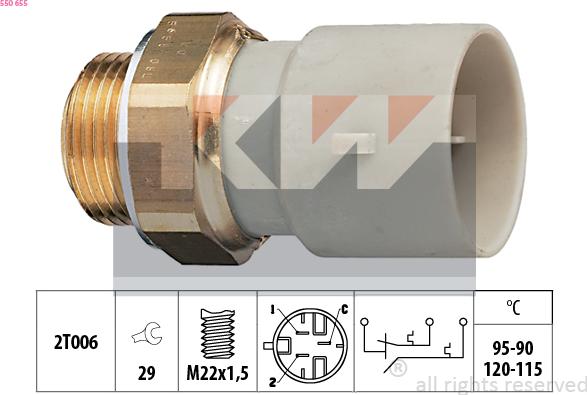 KW 550 655 - Termocontatto, Ventola radiatore autozon.pro