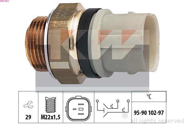 KW 550 652 - Termocontatto, Ventola radiatore autozon.pro