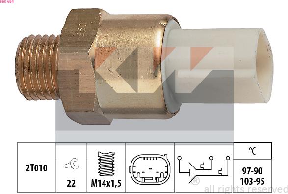 KW 550 684 - Termocontatto, Ventola radiatore autozon.pro