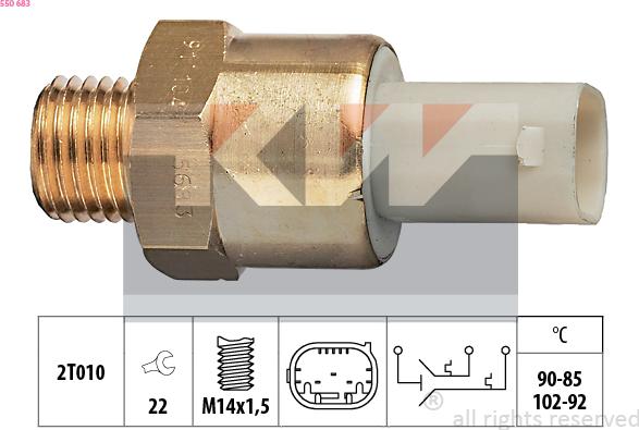 KW 550 683 - Termocontatto, Ventola radiatore autozon.pro