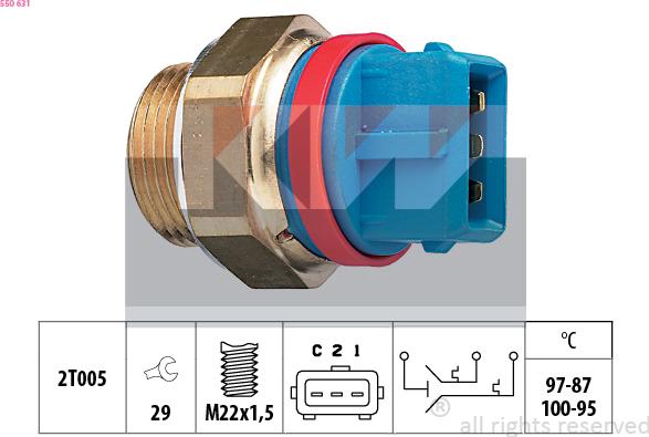 KW 550 631 - Termocontatto, Ventola radiatore autozon.pro