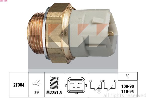 KW 550 624 - Termocontatto, Ventola radiatore autozon.pro