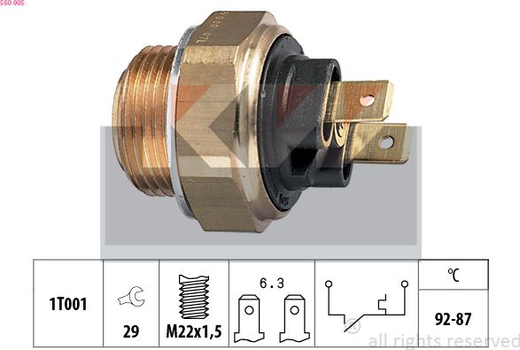 KW 550 005 - Termocontatto, Ventola radiatore autozon.pro