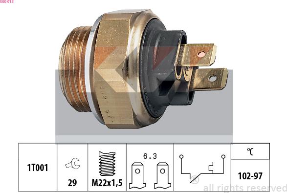 KW 550 013 - Termocontatto, Ventola radiatore autozon.pro