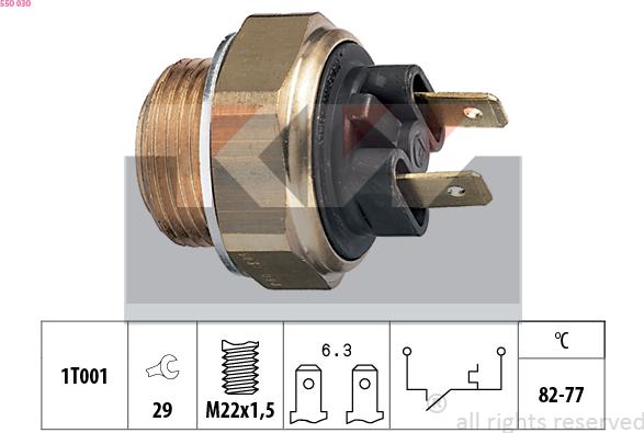 KW 550 030 - Termocontatto, Ventola radiatore autozon.pro