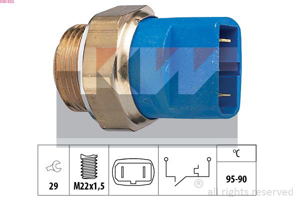 KW 550 032 - Termocontatto, Ventola radiatore autozon.pro