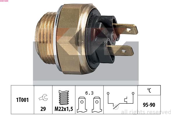 KW 550 020 - Termocontatto, Ventola radiatore autozon.pro