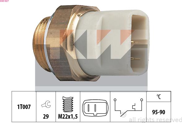 KW 550 027 - Termocontatto, Ventola radiatore autozon.pro