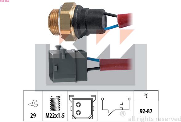 KW 550 144 - Termocontatto, Ventola radiatore autozon.pro