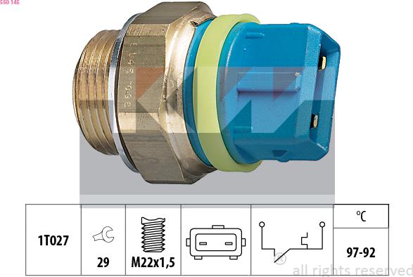 KW 550 145 - Termocontatto, Ventola radiatore autozon.pro