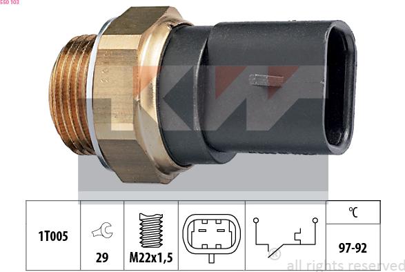 KW 550 103 - Termocontatto, Ventola radiatore autozon.pro