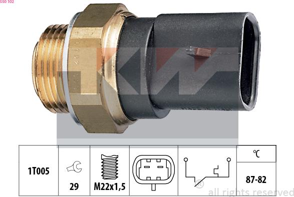 KW 550 102 - Termocontatto, Ventola radiatore autozon.pro