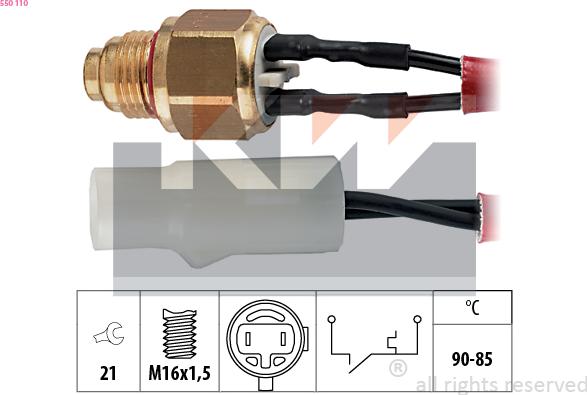 KW 550 110 - Termocontatto, Ventola radiatore autozon.pro