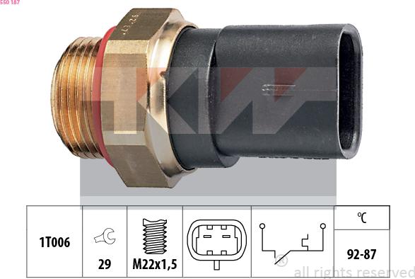 KW 550 187 - Termocontatto, Ventola radiatore autozon.pro