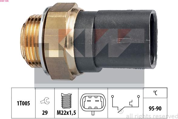 KW 550 136 - Termocontatto, Ventola radiatore autozon.pro