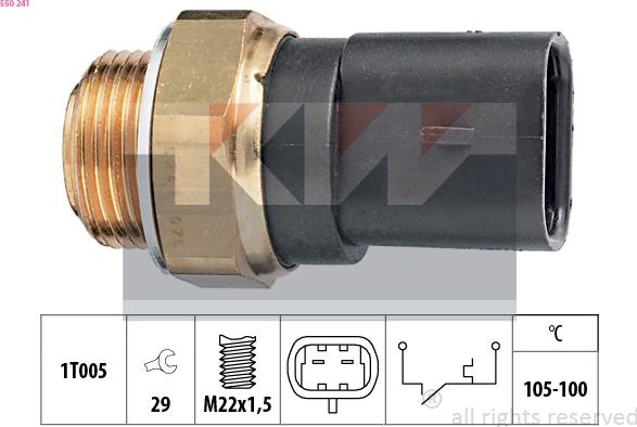 KW 550 241 - Termocontatto, Ventola radiatore autozon.pro