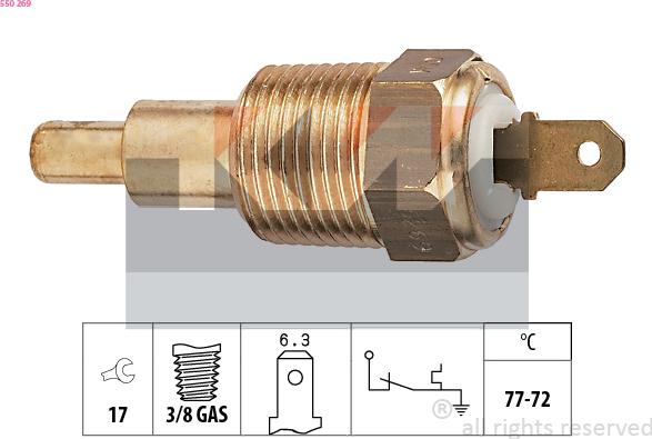 KW 550 269 - Termocontatto, Ventola radiatore autozon.pro