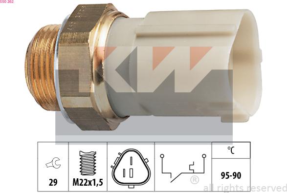 KW 550 262 - Termocontatto, Ventola radiatore autozon.pro