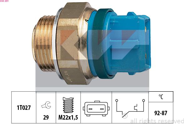 KW 550 201 - Termocontatto, Ventola radiatore autozon.pro