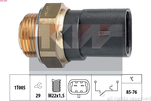 KW 550 287 - Termocontatto, Ventola radiatore autozon.pro