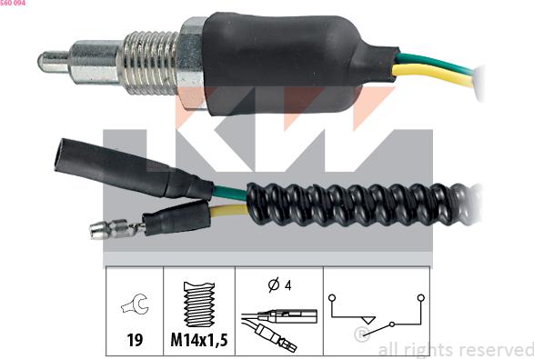 KW 560 094 - Interruttore, Luce di retromarcia autozon.pro