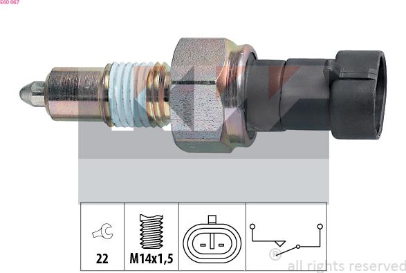 KW 560 067 - Interruttore, Luce di retromarcia autozon.pro