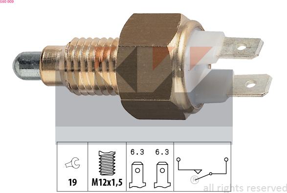 KW 560 009 - Interruttore, Luce di retromarcia autozon.pro