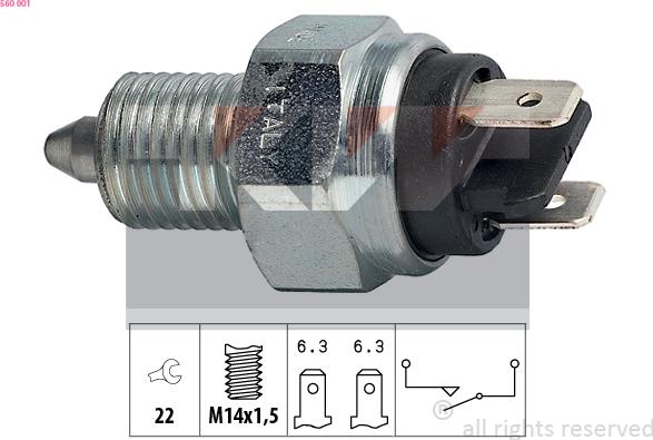 KW 560 001 - Interruttore, Luce di retromarcia autozon.pro