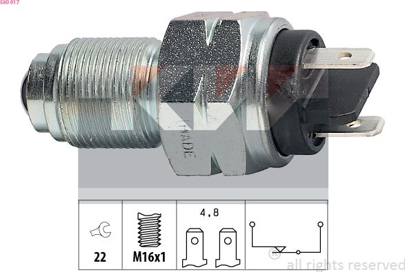 KW 560 017 - Interruttore, Luce di retromarcia autozon.pro