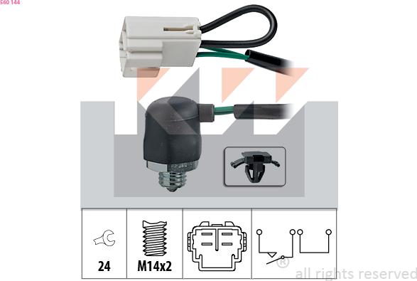 KW 560 144 - Interruttore, Luce di retromarcia autozon.pro