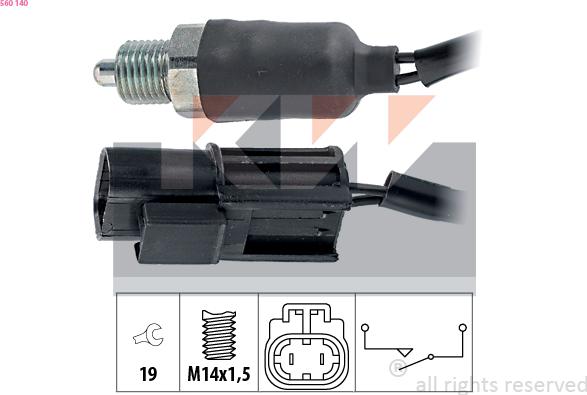 KW 560 140 - Interruttore, Luce di retromarcia autozon.pro