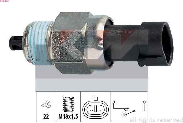 KW 560 142 - Interruttore, Luce di retromarcia autozon.pro