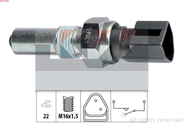 KW 560 107 - Interruttore, Luce di retromarcia autozon.pro