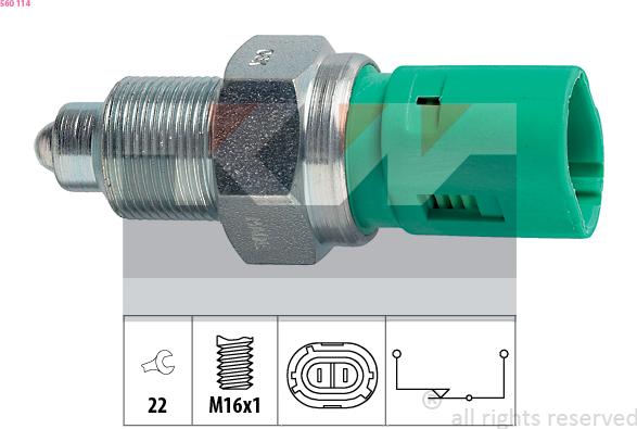 KW 560 114 - Interruttore, Luce di retromarcia autozon.pro