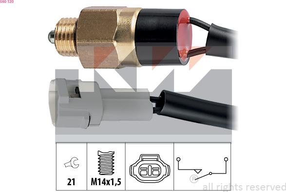 KW 560 120 - Interruttore, Luce di retromarcia autozon.pro